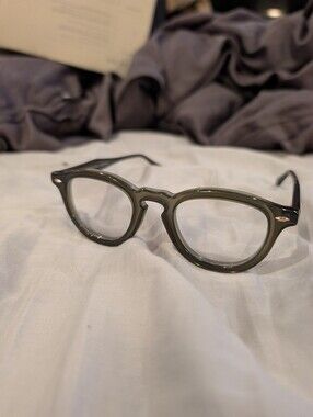 Morgenthal Frederics MA Piece 1 Men's Round Frame Eyeglasses - Olive Green
